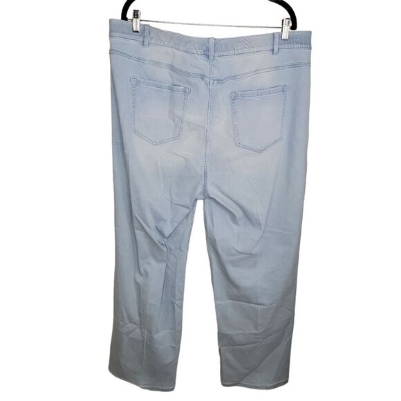 J. Jill high-rise full leg light wash denim jeans size 20w - Picture 2 of 5